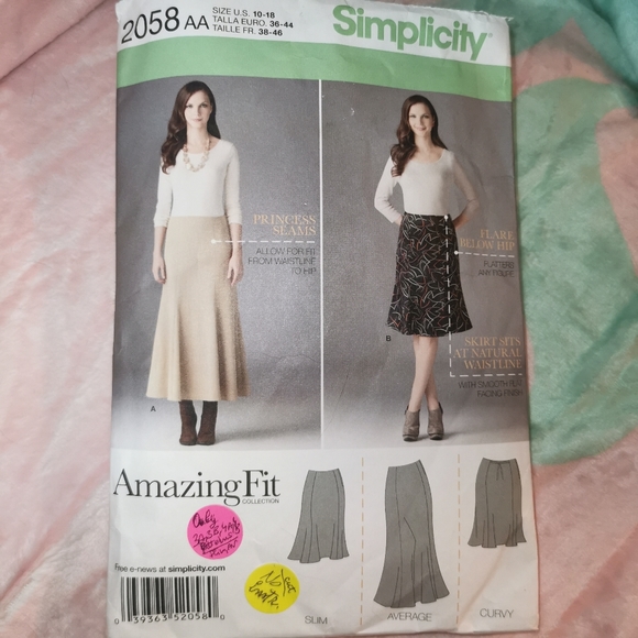 2 UC FF Simplicity Amazing Fit Dresses Sewing Patterns 8258 & 1156, size 10-18 - Picture 13 of 14